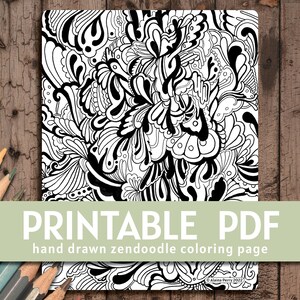 Ink Swirl Coloring Page - Printable