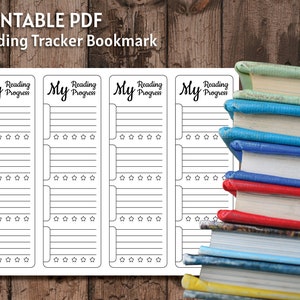 Reading Progress Tracking Printable Bookmark