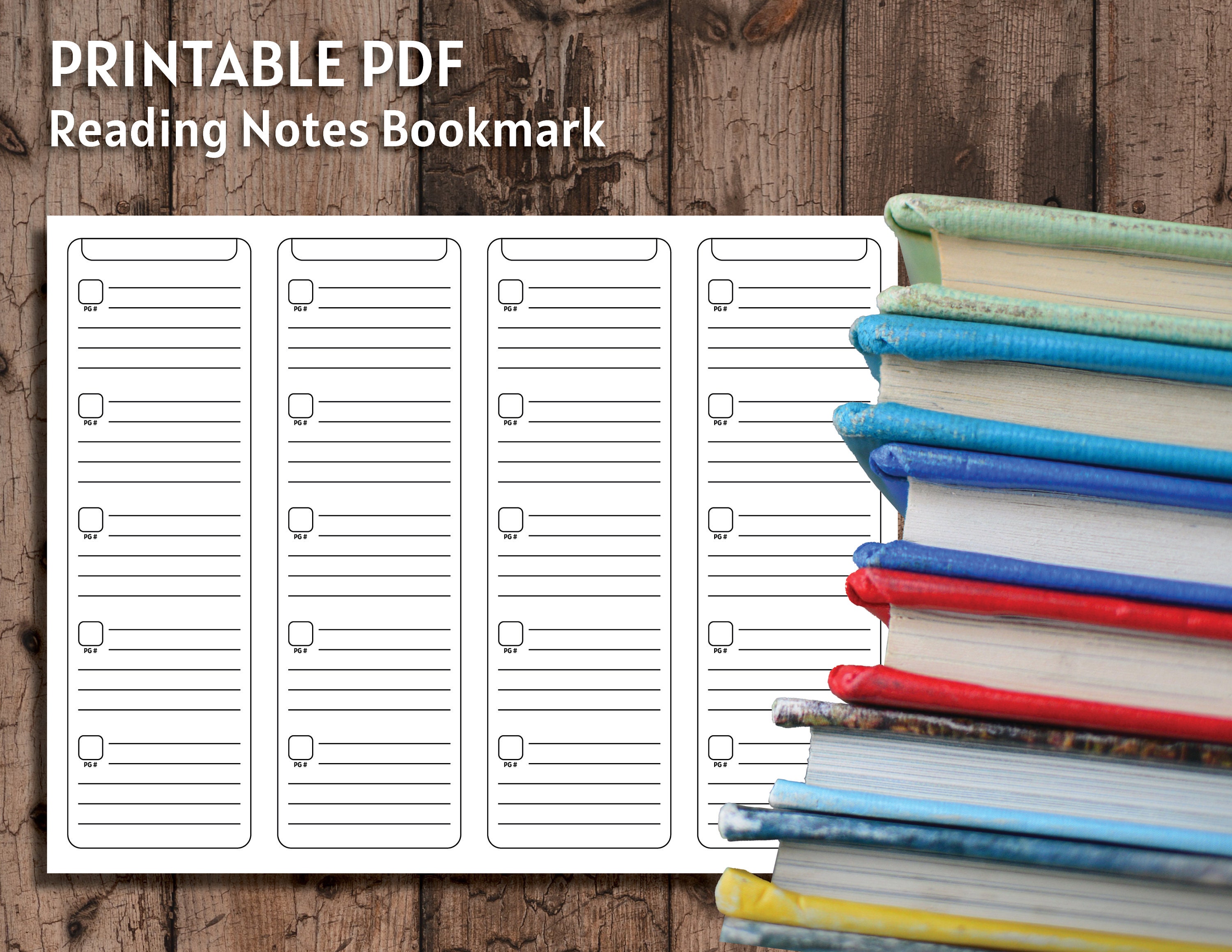 Reading Notes Bookmark Printable - Etsy