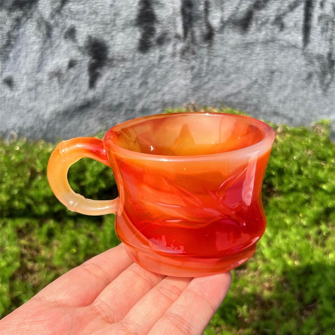 180g Quartz Cup,carnelian Cup,crystal Cup,red Agate Cup,rock,home