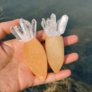 1PC Natural Crystal Salt Ore Carrot Model,Quartz Crystal carrot,cluster,Crystal Heal,Crystal Sculpture,Crystal Energy,Hand Carving,Heal Gift