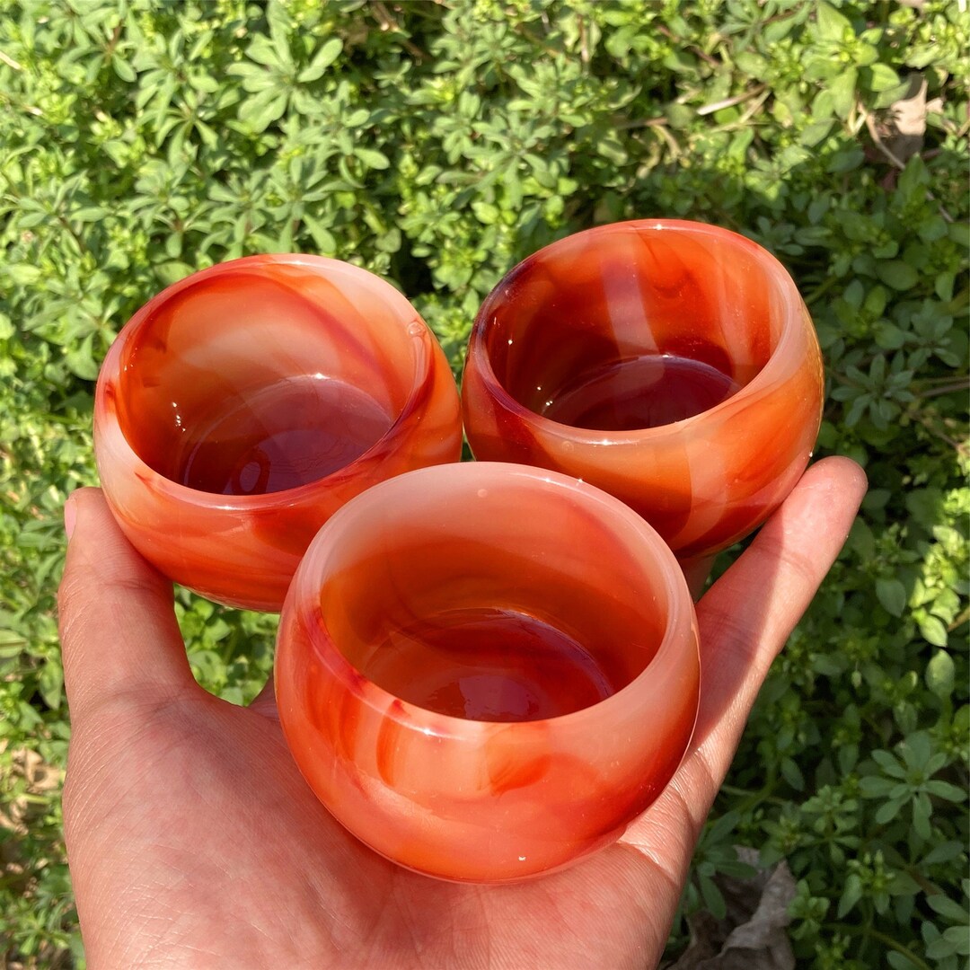 80g Quartz Bowl,carnelian Bowl,crystal Cup,red Agate Cup,rock,home