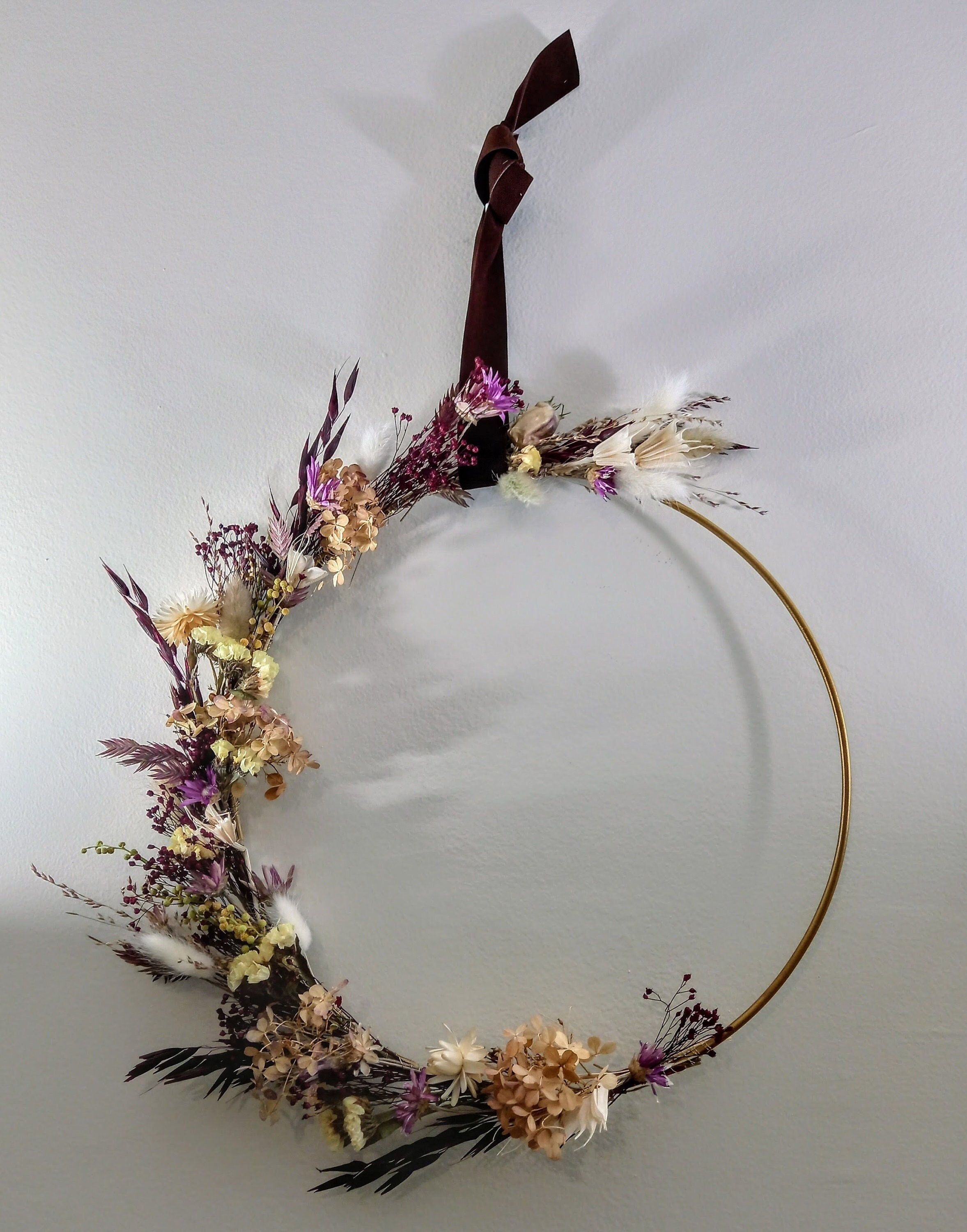 Couronne en Fleurs Séchées Personnalisée