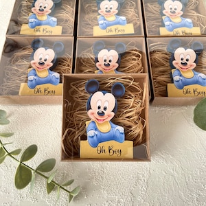 Oh baby Mickey Mouse babyshower gunsten, houten magneet, pasgeboren baby gunsten, Mickey Mouse verjaardag, aangepaste feestgunsten, Mickey Mouse gunsten