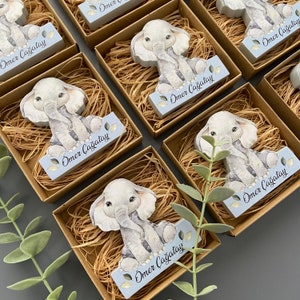 Set of 10 | Oh Baby Baby Shower Personalized Elephant magnet favors | Baby Shower Favors