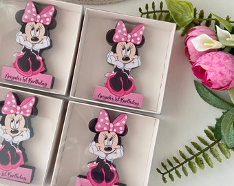 Minnie Mouse-verjaardagsbedankje, gepersonaliseerde feestcadeaus, bedankjes babyshower, aangepast ornament, souvenir voor verjaardag