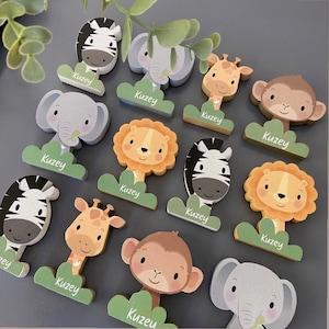 Personalized Safari Baby Shower Favors, First Birthday Favor,Baby Shower Host Gift, Jungle Baby Shower Favors, Safari Animals Themed Party