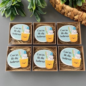 First Tooth Favor, Fairy Party Favors, Tooth Decoration, First Tooth Party Decoration Magnet, Tooth Fairy Gifts for Guests