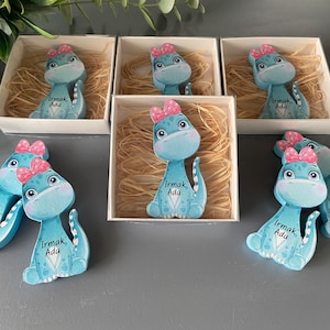 Personalized Girl Dino Magnet Guest Favors, Dinosaur Birthday Party gifts, Personalized Dinosaur Gifts,Dinosaur Party Favors,