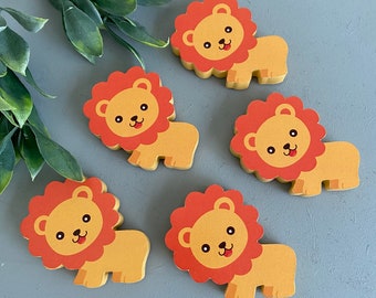 Personalized Lion Baby shower favor magnet, boy baby shower, Thank you favor, jungle baby shower, safari baby shower, birthday favor