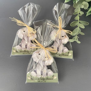 Elephant Baby Shower Magnet Favors - Personalized Name Magnets - Boy Girl Decorations - First Birthday Party Gift for Guests in Bulk