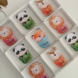 Safari Animal Magnet - Baby Shower Favors, Boy Safari Decorations, Wild One Animals Birthday Gift Girl, Bear- Lion Jungle Party Favors