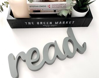 Wooden Cutout Read Sign - Etsy