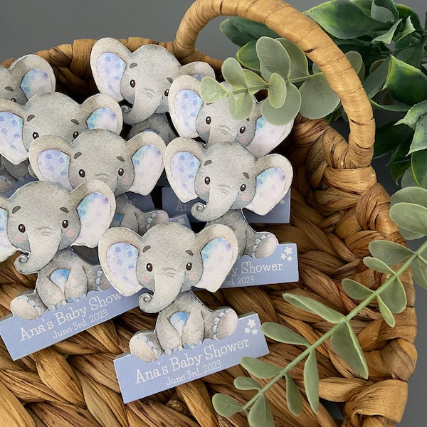 Elephant Baby Shower Favors - Boys Girls MAGNET Favors, Baby Shower Decoration Gift, Party Gift, Gender Reveal magnet