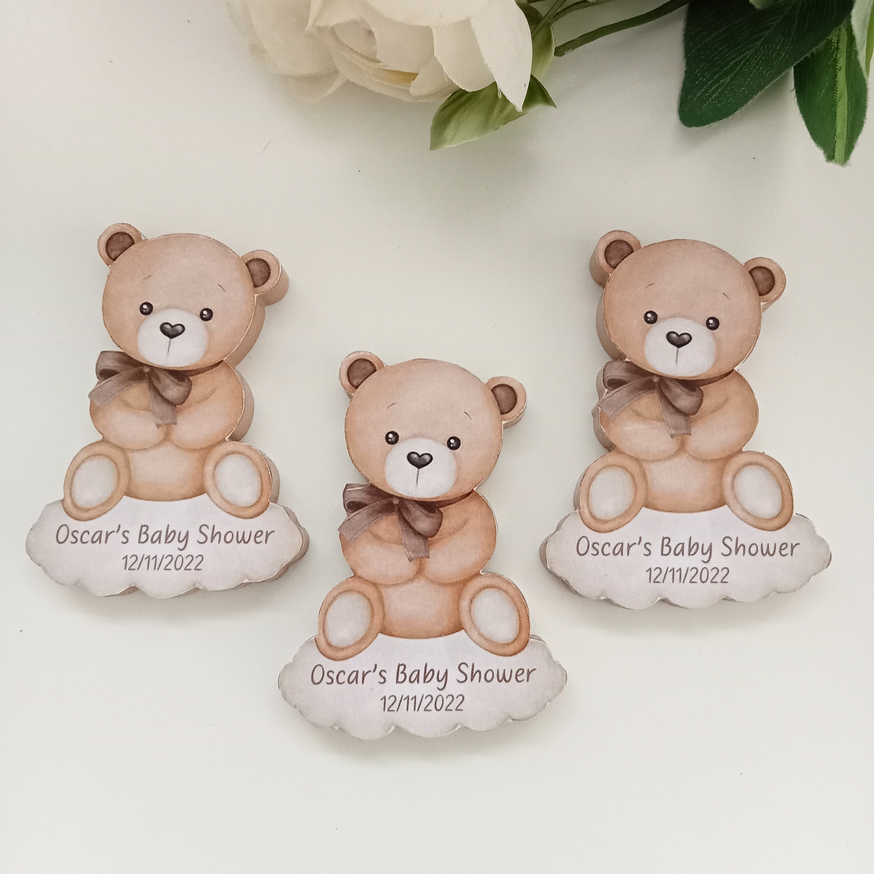 Custom Boho Teddy Bear Baby Shower Favors, Birthday Gifts, Teddy Bear ...