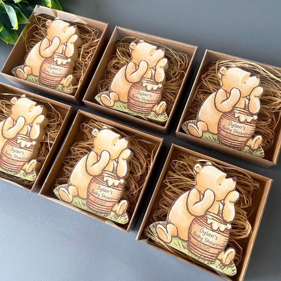 Classic Winnie the Pooh Baby Shower Favors, Wood Magnet, Baby