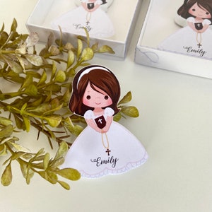 Custom Baptism Favors For Girl, Baptism Thank You Gift, Holy Communion, Personalized Gift, Christening Favors, Baptism Magnet Favor