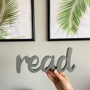 Read Sign, teacher gift,playroom decor,bookshelf decor,Read wood sign,read wood letters,read wood,read wall art,back to school,gift for book lover,book club gifts,book shelf,english teacher gift