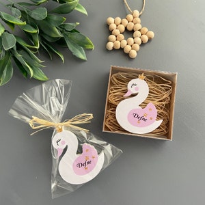 Set of 10 Baby Swan Party Gift Magnets - Personalized Gifts