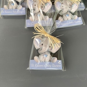 Elephant Baby Shower Magnet Favors - Personalized Name Magnets - Boy Girl Decorations - First Birthday Party Gift for Guests in Bulk