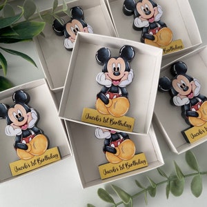 Mickey Mouse Birthday Favor, Personalized Party Gifts, Baby Shower Favors, Custom Ornament, Souvenir for Birthday