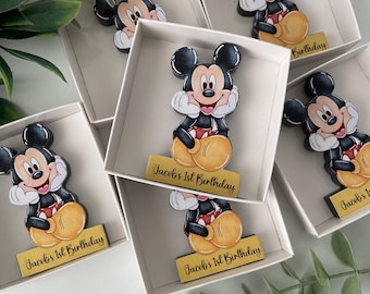 Mickey Mouse Birthday Favor, Personalized Party Gifts, Baby Shower Favors,  Custom Ornament, Souvenir for Birthday