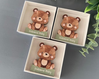 Teddy Bear Magnet Favors-Baby Shower Favors, Beary First Birthday Party Decorations Girl Boy, Thank You Beary Much Gender Neutral Gift Decor
