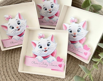 Maria Cat gunsten verjaardagsfeestje, aangepaste magneet, gepersonaliseerde feestcadeaus, gunsten babyshower, aangepast ornament, souvenir voor verjaardag