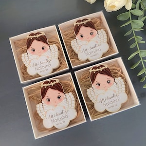 Recuerdos de ángel para bebé, recuerdos de bautizo para niña, recuerdos para baby shower, decoración para bautizo de niña, recuerdos de bautizo para niña, regalo de primera comunión para invitados.