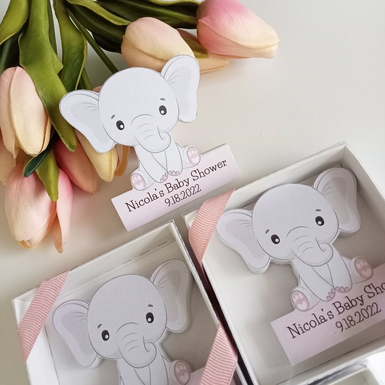 Personalized Elephant Baby Shower Favors Boys Girls Etsy