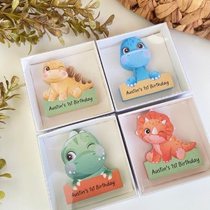 Personalized  Dinosaur Birthday Party Gift Magnet, Dinosaur Party Favors, Dino Party Favors, Boys' Birthday Party Favors