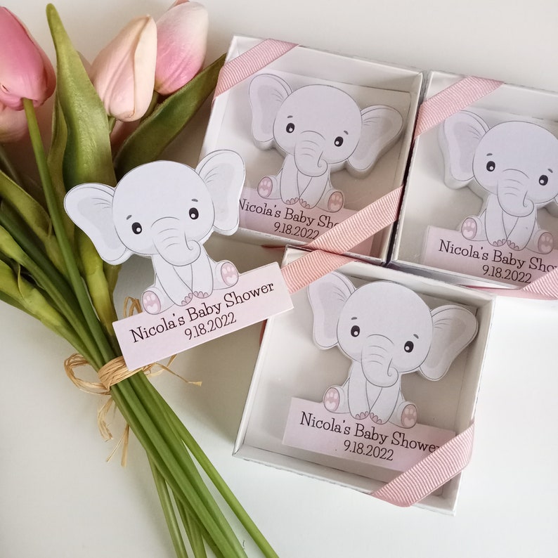 Personalized Elephant Baby Shower Favors Boys Girls Etsy
