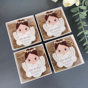 Personalized Angel Baptism Favors - Baptism Favors for Girl - Christening Favors - First Holy Communion - Baptism Thank You Gift