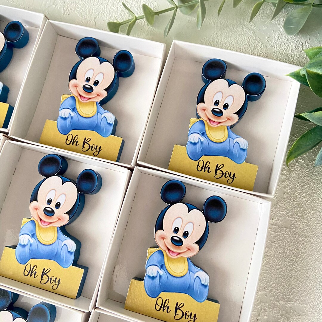 Baby Mickey Mouse Baby Shower Favors, Wooden Magnet, Disney Party ...