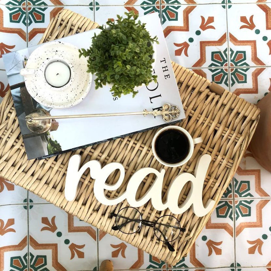 Read Freestanding Wood Sign, Wood Read Sign, Read Wooden Letters, Gifts ...