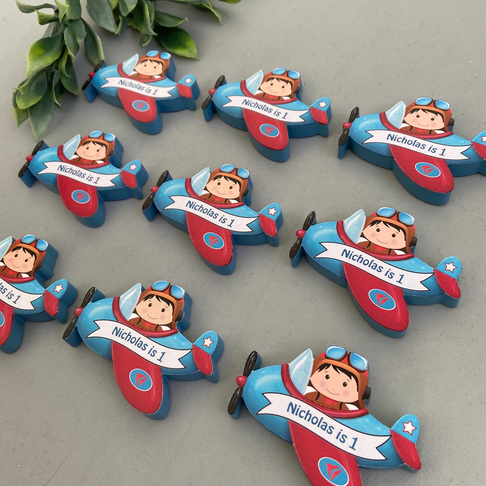 Personalized Airplane Baby Shower Favors/ First Birthday Host Etsy