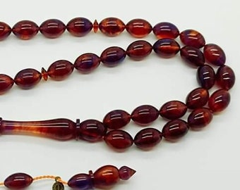 PEARLY REFLECTED AMBER Rosary