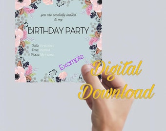 Birthday invitation card | Birthday card | Birthday | Kids birthday printable invitation card | Birthday party invitation card