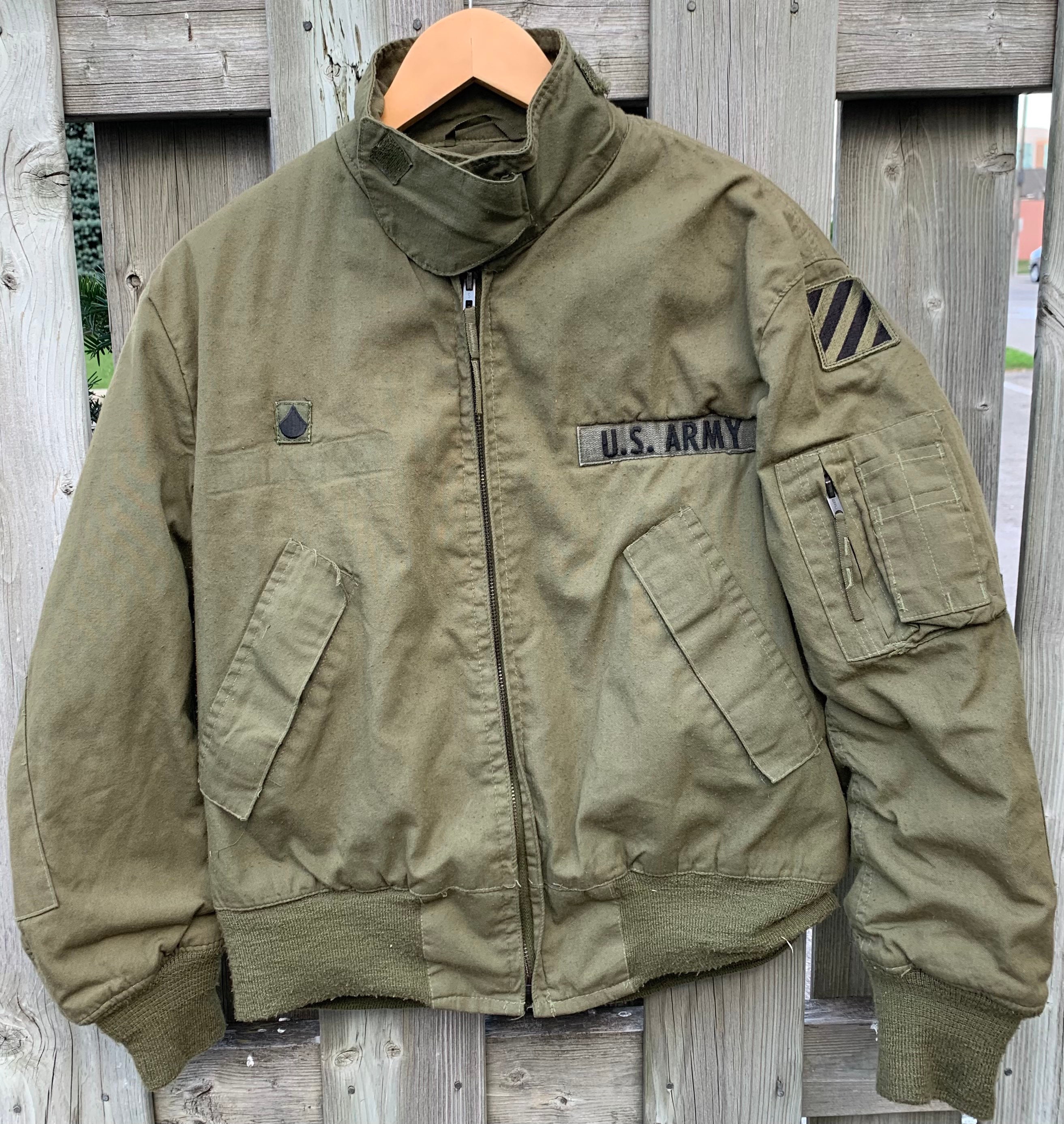 US Army CVC Cold Weather Bomber Jacket OG 107 Size Mens Medium Regular 3rd Infantry Flame Resist Etsy