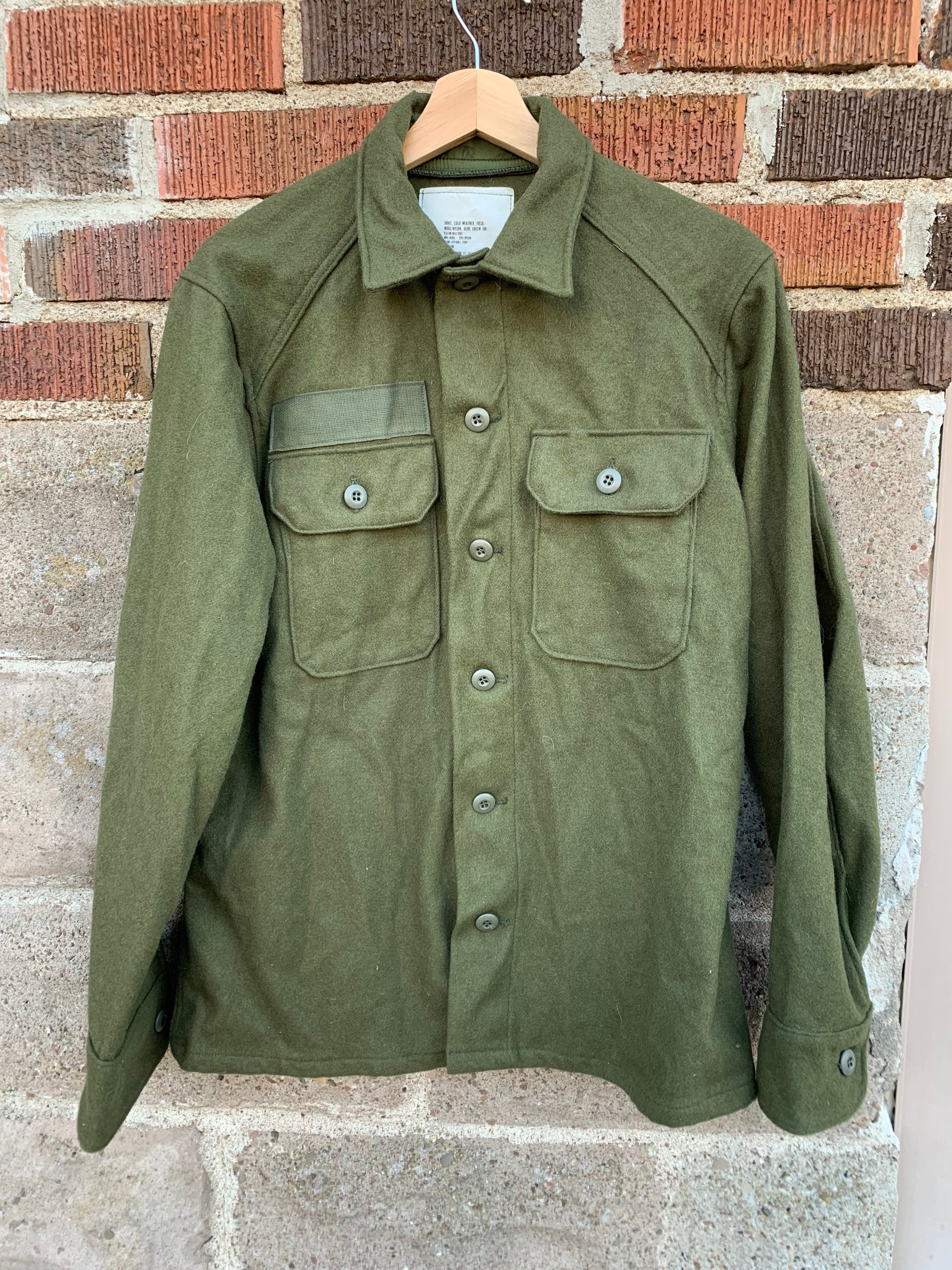 US Army Wool Shirt OG108 Cold Weather Field Shirt Size Medium | Etsy
