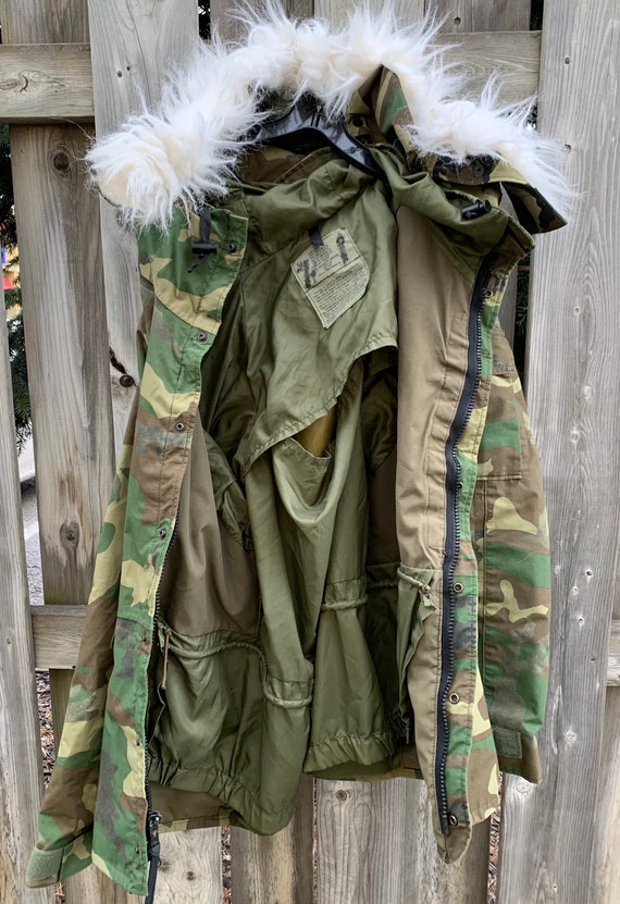 1982 US Army ECWCS GoreTex Parka Woodland Camo Size … Gem