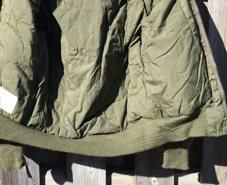 US Gi CVC Cold Weather Bomber Jacket Og 107 Size Mens Small Etsy