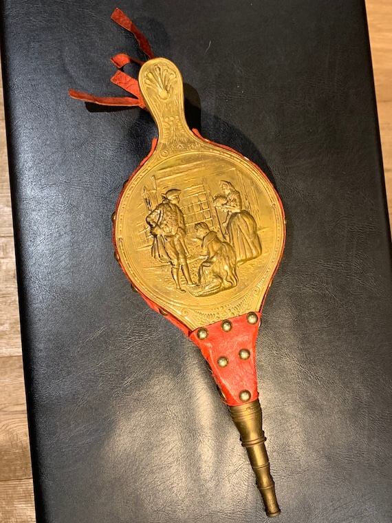 Antique Air Blower Made of Wood Brass and Leather Fireplace - Etsy UK