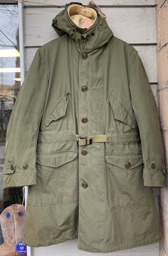 Genuine Vintage M1947 M47 US Army Parka Type Overcoat With Pile 