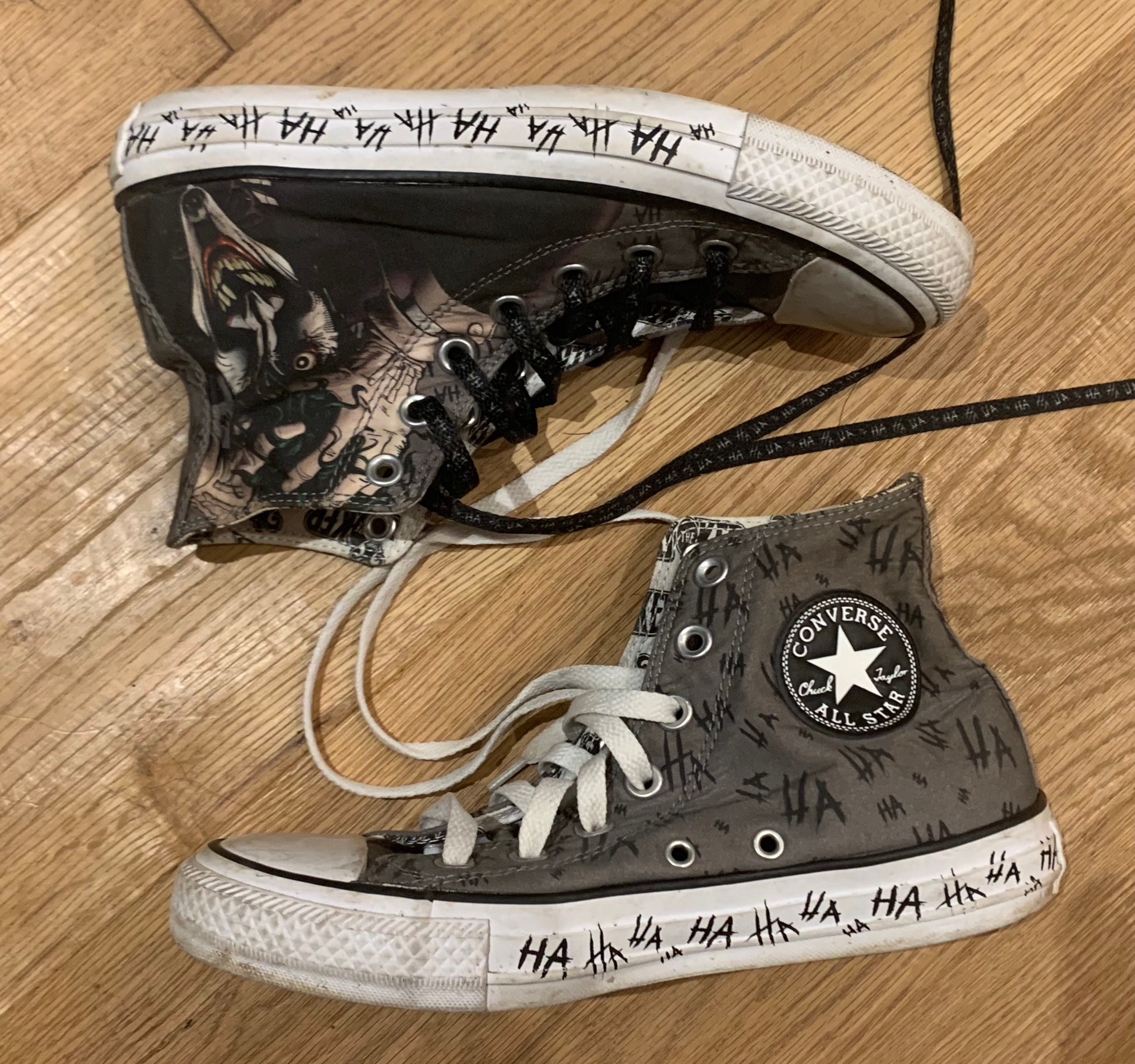 Converse DC Comics Joker Ha Ha Sneakers Size Womens 7 or 7.5 EU 37.5 Used Very Good Etsy Canada