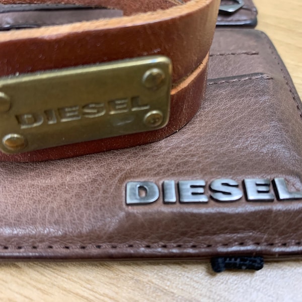 Leather Diesel Card Holder Etsy