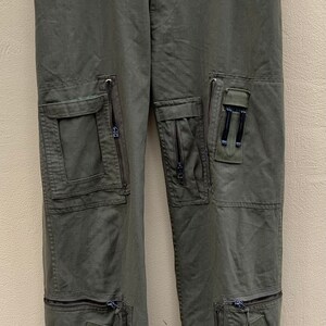 Canadian Helicopter Tactical Trousers Olive Green Combat Pants Sz 7336 Medium Long fits 71-75” height 32-36” waist Flame Resist Many Zippers