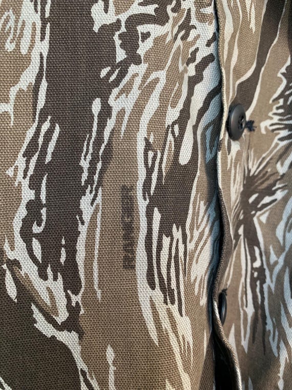 Vintage 1970s Ranger Tiger Stripe Camo Jungle Shi… - image 3