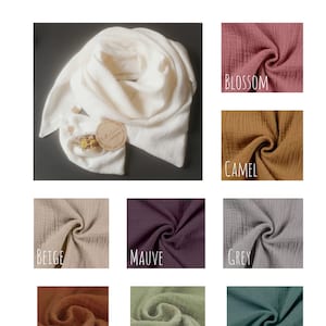 Muslin cloth, neckerchief, burp cloth, triangular scarf