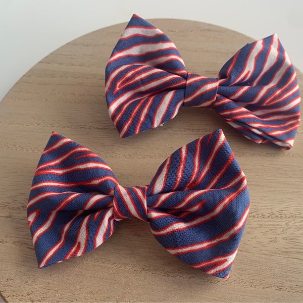 Zubaz Bow, Buffalo Bills Bow, Buffalo Bills Bow, Baby Bow. Kid Bow Nylon Headband, Alligator Clip